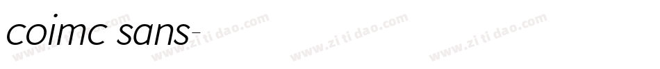coimc sans字体转换
